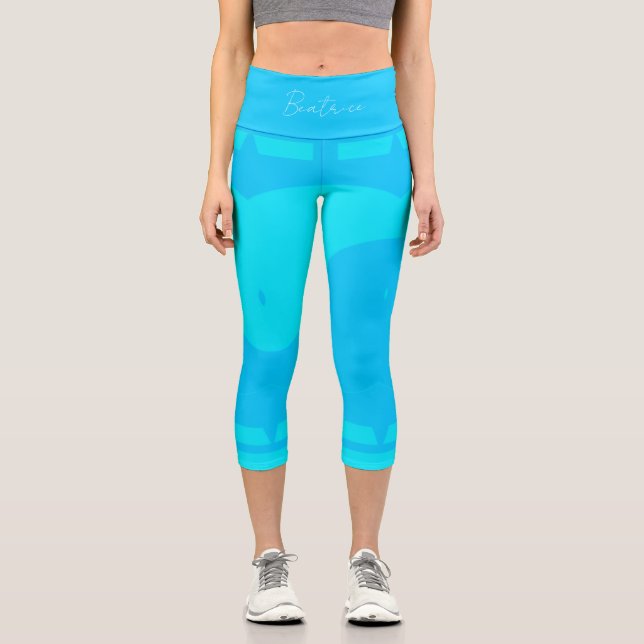 Leggings Capri Dualité | Blues Yoga (Recto)