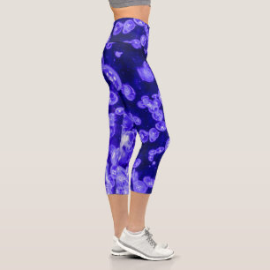 Leggings Capri Écran de méduse marine éclatant
