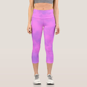 Leggings Capri Effet nuage tempête élégant rose