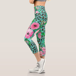 Leggings Capri Elégant Empreinte de léopard de Monnaie et design 