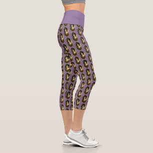 Leggings Capri Elégant Mucha Style Portrait d'une belle femme