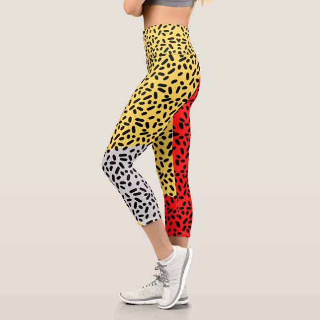 Leggings Capri Elégant point rustique coloré (Gauche)