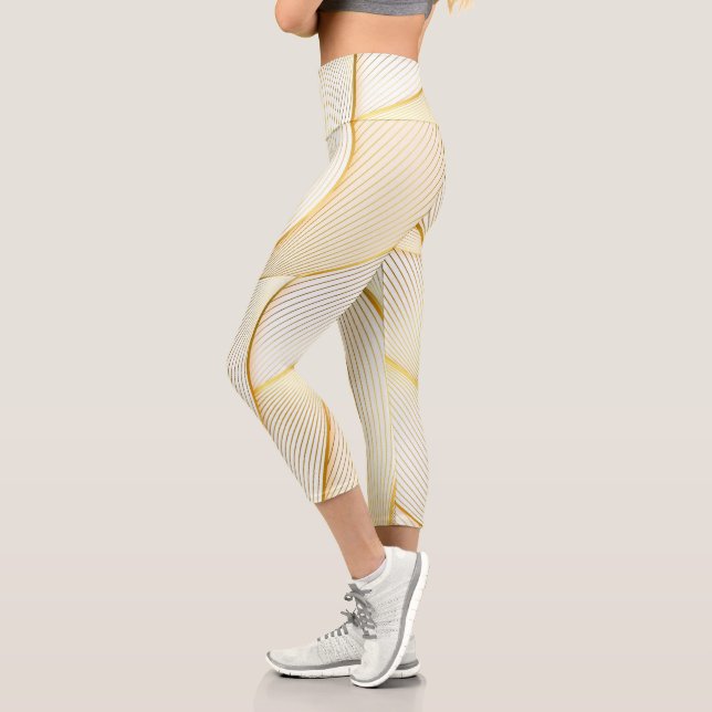 Leggings Capri Elégante collection Floral Or Blanc (Gauche)