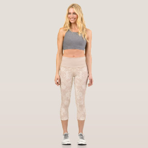 Leggings Capri Élégante crème-créme-damas romantique chic flo