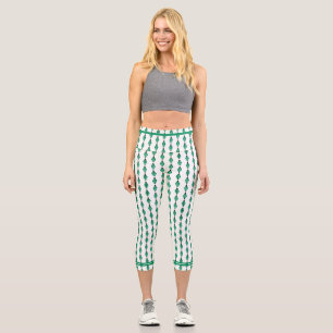 Leggings Capri Elément Art déco en jambières turquoise capri vert