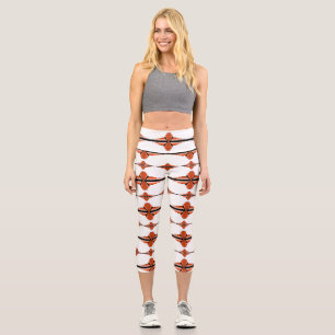 Leggings Capri Éléments Art déco en jambières capri oranges profo