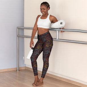 Leggings Capri Éléphant de bébé rétro