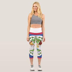 Leggings Capri Emblème du pavillon du Belize