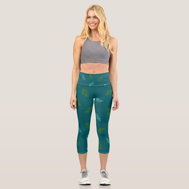 Leggings Capri Épinette - Parfum d'une forêt (Recto)