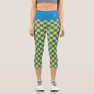 Leggings Capri Équipe de sport Blue Gold NOM Fun Club