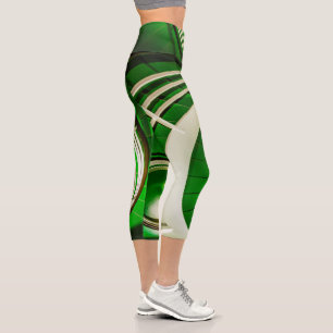 Leggings Capri Escalier vert circulaire