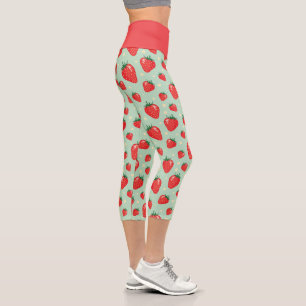 Leggings Capri Été Fraise Menthe