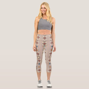 Leggings Capri Ethnique : un motif tribal transparent