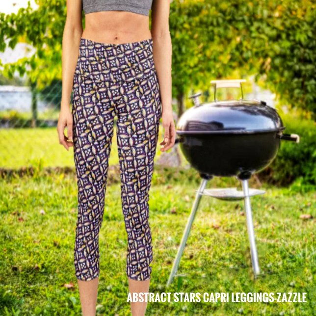 Leggings Capri Étoiles Abstraites (Créateur téléchargé)