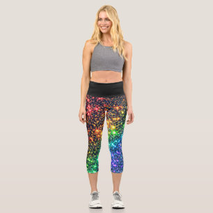 Leggings Capri Étoiles colorées arc-en-ciel