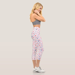 Leggings Capri Étoiles patriotiques Imprimer Capri féminin