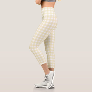 Leggings Capri F & L En vichy jaune