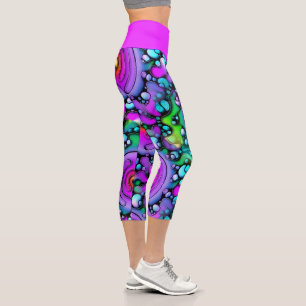 Leggings Capri Façons de vivre - Motif d'art neurographique 2