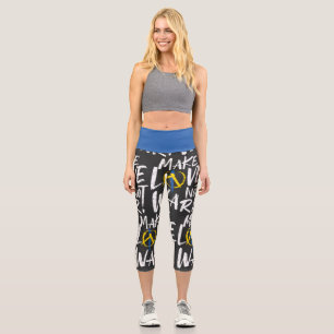 Leggings Capri Faire l'amour et non le soutien à la guerre en Ukr