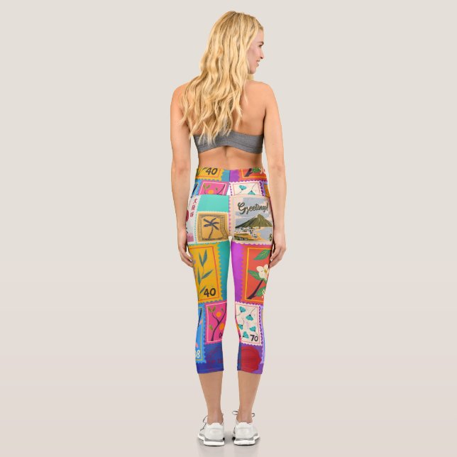 Leggings Capri Fake Masterpiece Collection de timbres aléatoires (Verso)