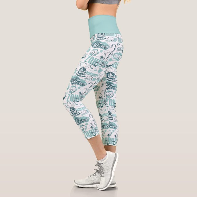 Leggings Capri Fantastique Beast Blue Pattern (Gauche)