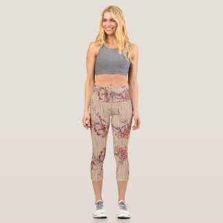 Leggings Capri Faux Bamboo Art original Yoga Mat
