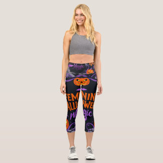 Leggings Capri Festival Citrouille enchanté