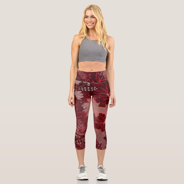 Leggings Capri Feuilles d'or 1 (Recto)