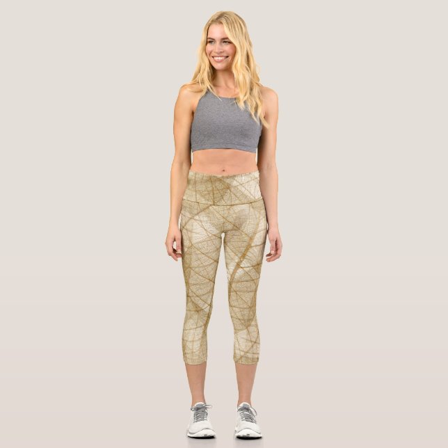 Leggings Capri Feuilles Sheer Lace (Recto)