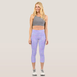 Leggings Capri Flacons violets et multicolores