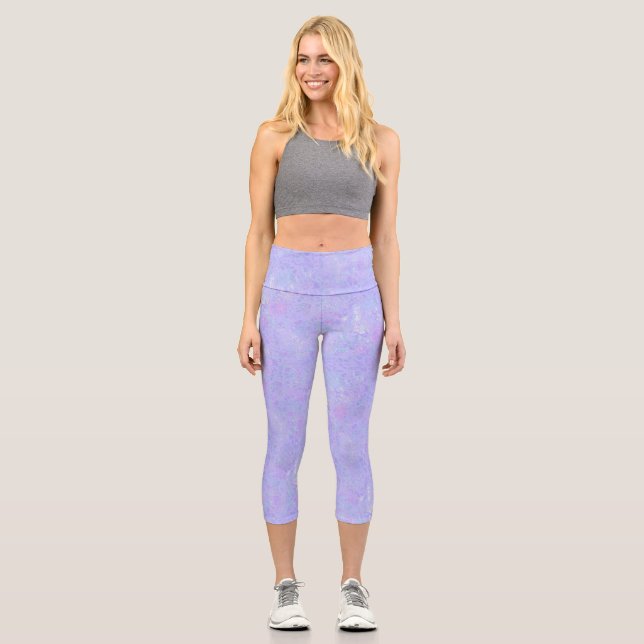 Leggings Capri Flacons violets et multicolores (Recto)