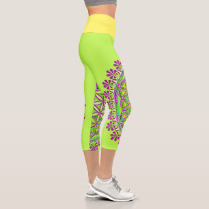 Leggings Capri Fleur De Vie - Ornements Vintages En Fleurs 2