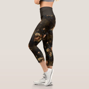 Leggings Capri Fleur gothique vintage
