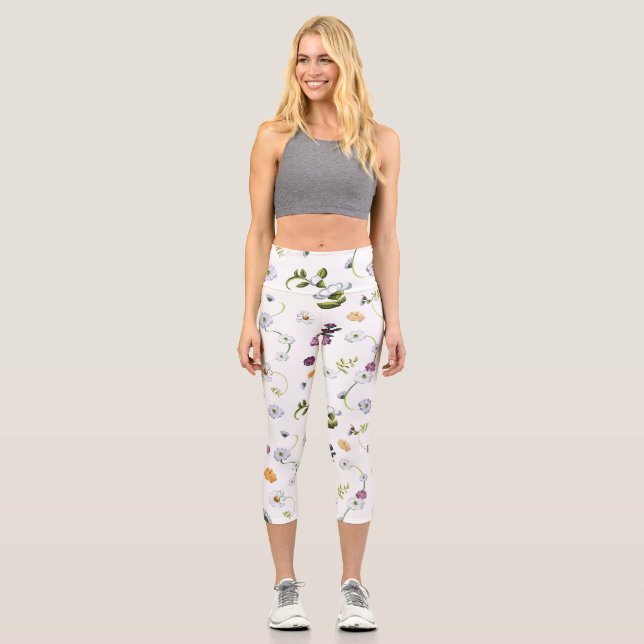 Leggings Capri Fleur marguerite 2 (Recto)