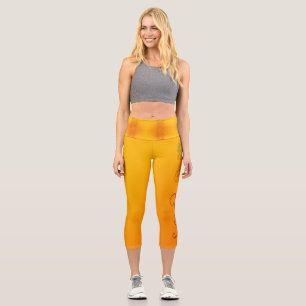 Leggings Capri Fleur orange