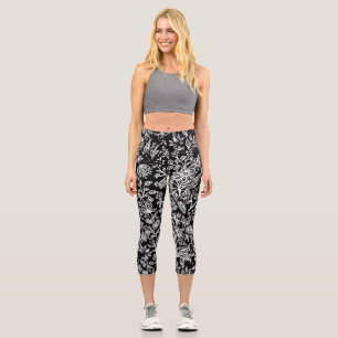 Leggings Capri Fleurs décoratives 21