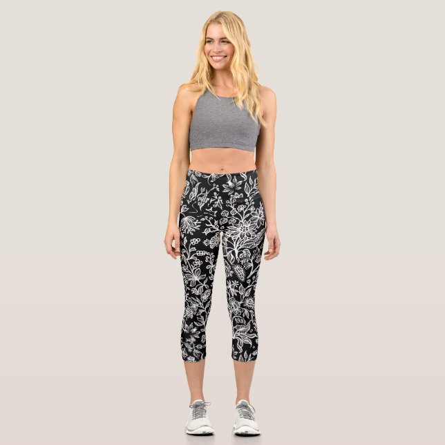Leggings Capri Fleurs décoratives 21 (Recto)