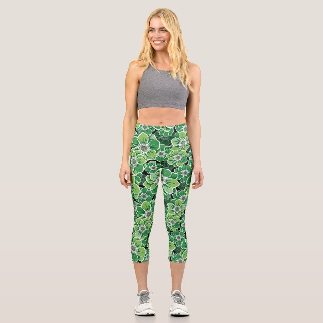 Leggings Capri Fleurs Mandala 3 (Recto)