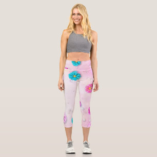 Leggings Capri Fleurs Motif 7
