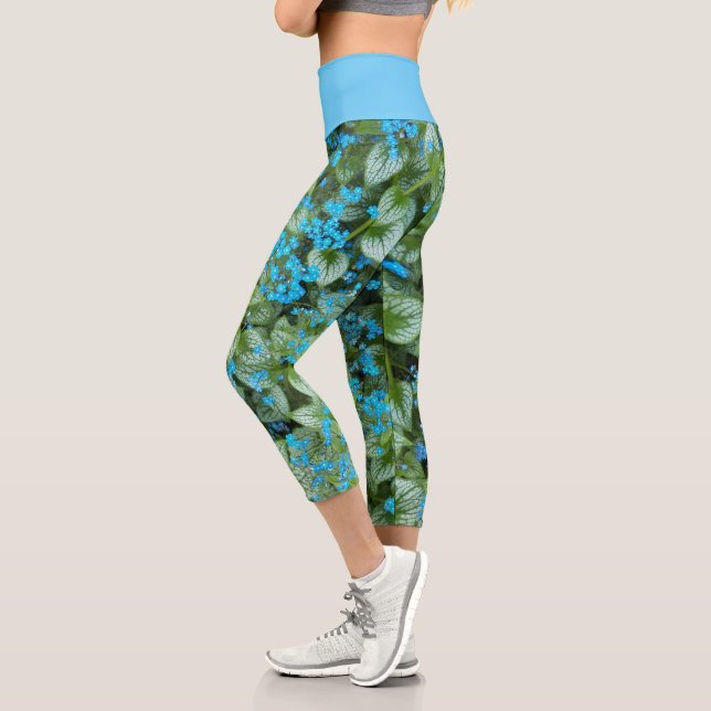 Leggings Capri Fleurs Petit Bleu Brunnera Floral (Gauche)