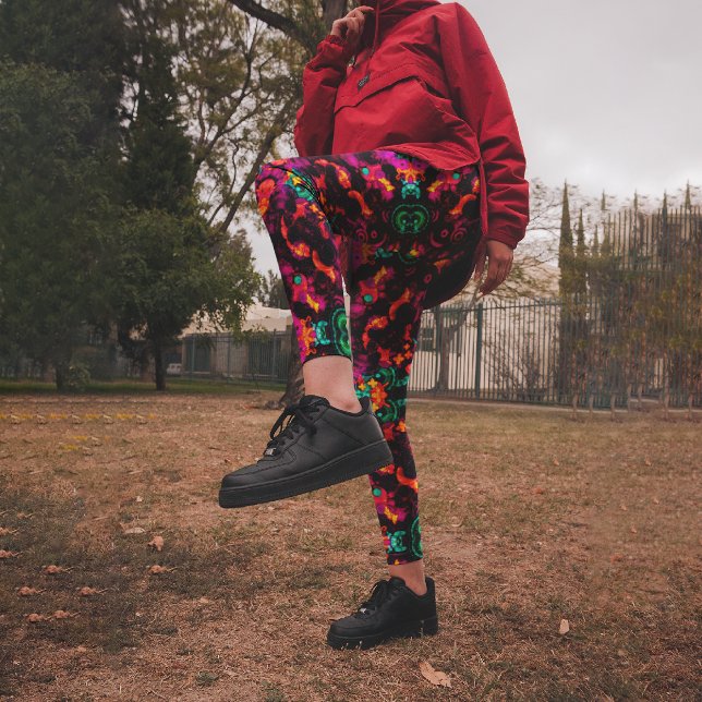 Leggings Capri Floral Abstrait (Créateur téléchargé)