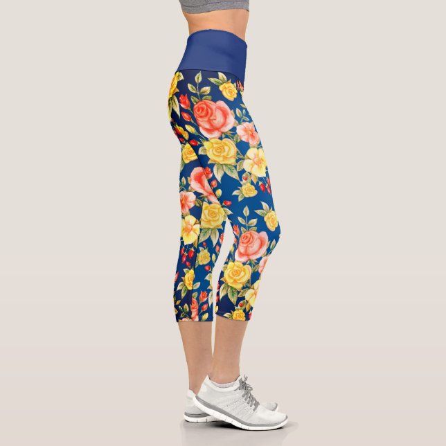 Leggings Capri Floral Blue Dainty (Droite)