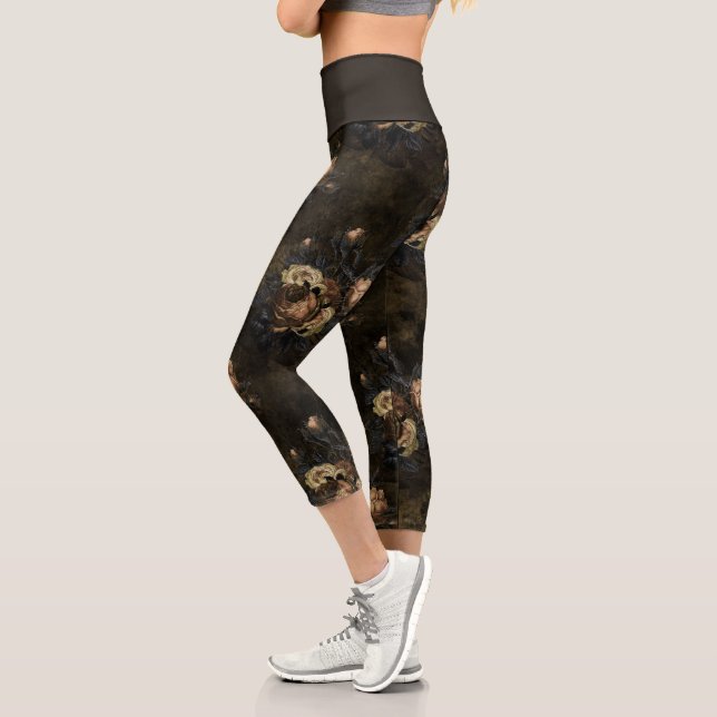 Leggings Capri Floral gothique vintage (Gauche)