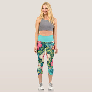 Leggings Capri Floral hawaïen/tropical