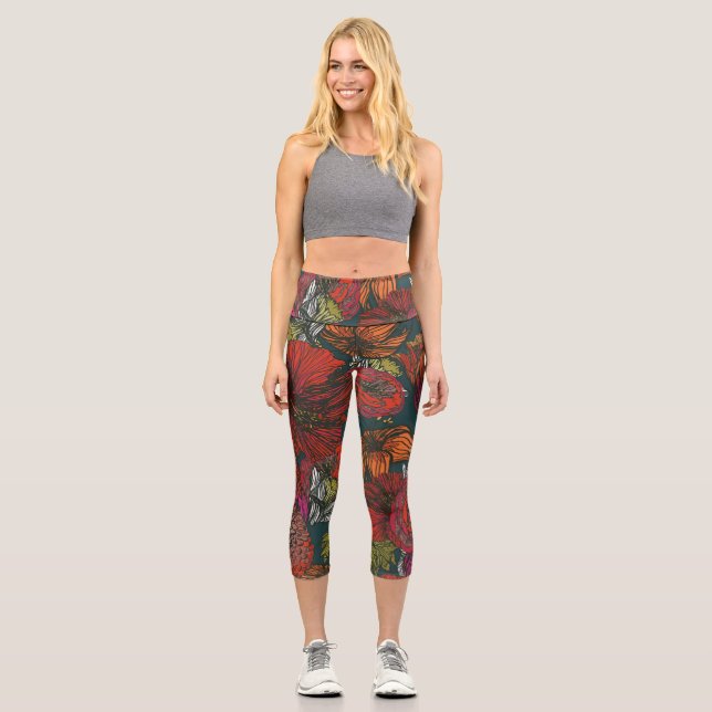 Leggings Capri Flower Medley (Recto)
