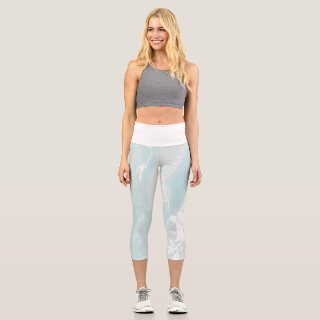 Leggings Capri Flux marin artistique (Recto)