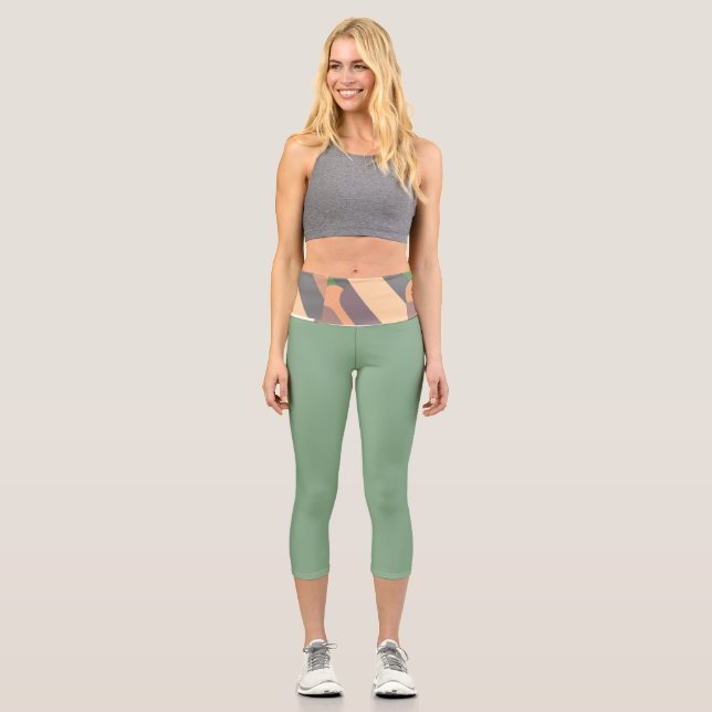 Leggings Capri Formes abstraites (Recto)