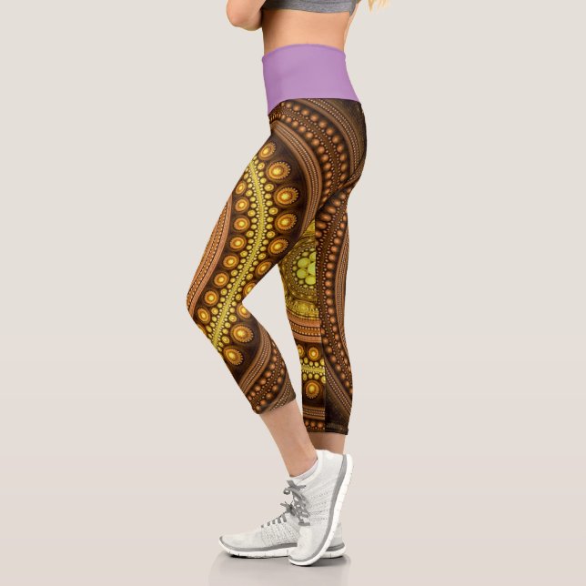 Leggings Capri Fractée Et Violette (Gauche)