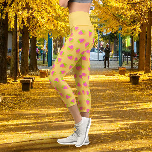 Leggings Capri Fraise jaune