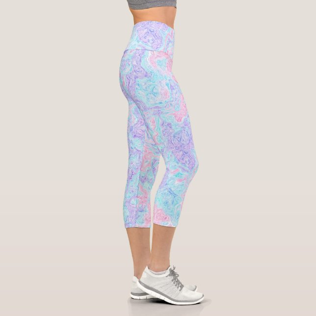 Leggings Capri Frottes de bonbons en coton  (Droite)